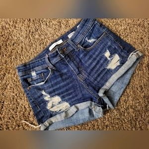 eunina size 27 low rise shortie shorts